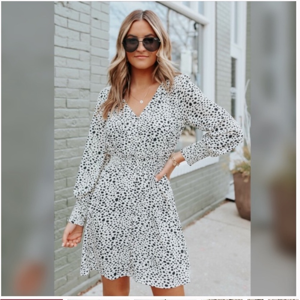 BB Dakota ‘Spot A Cutie’ Smocked Mini Dress